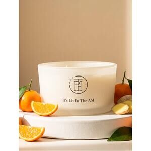 NEW! BODY BY TPH It’s Lit in the AM Mandarin & Ginger Soy Wax Blend Candle (8oz)